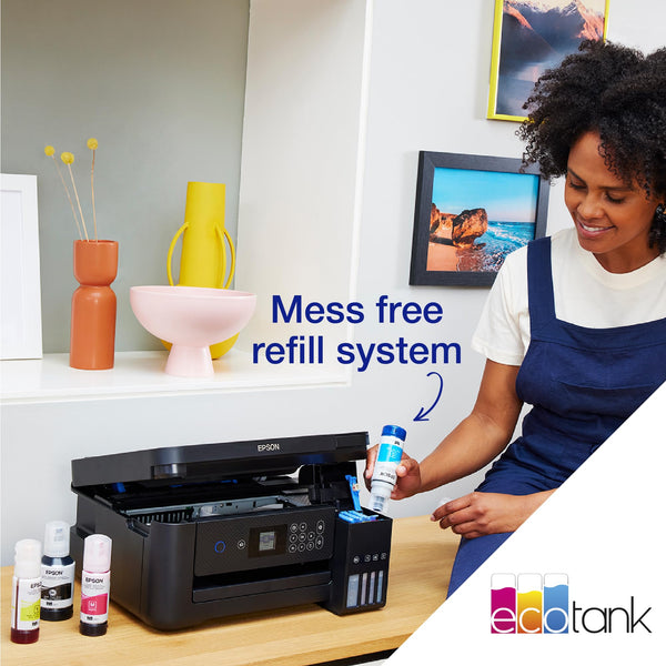 Epson EcoTank ET-2850 A4 Multifunction Air Print and Wi-Fi Ink Tank Printer with double sided printing, Up To 3 Years Of Ink Included