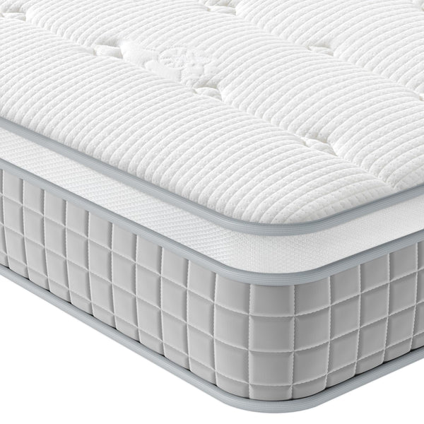 Vesgantti 3FT Single Mattress, 9.6 Inch Pocket Sprung Mattress Single with Breathable Foam and Individually Wrapped Spring - Medium Firm Feel, Modern Box Top Collection