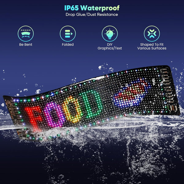 Gxpjycfob Devil Eyes Light for Trucks, Devil Eyes Light for Cars, LED Eyes for Trucks and Cars, Soft Screen for Car Windows, USB 5V Flexible LED Display, Dynamic LED Colourful Eye Lamp, 23.4" x 4.7"