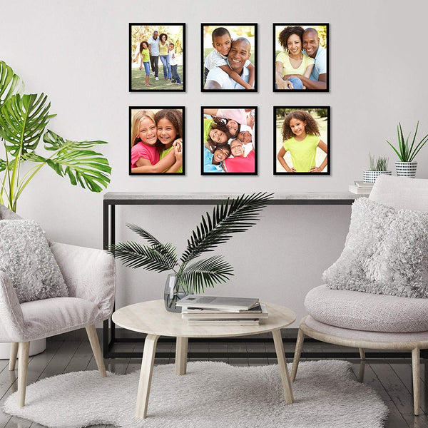 Americanflat 10x8 Photo Frames in Black - Set of 6 - Gallery Wall Picture Frame with Shatter-resistant Glass - Horizontal and Vertical Formats for