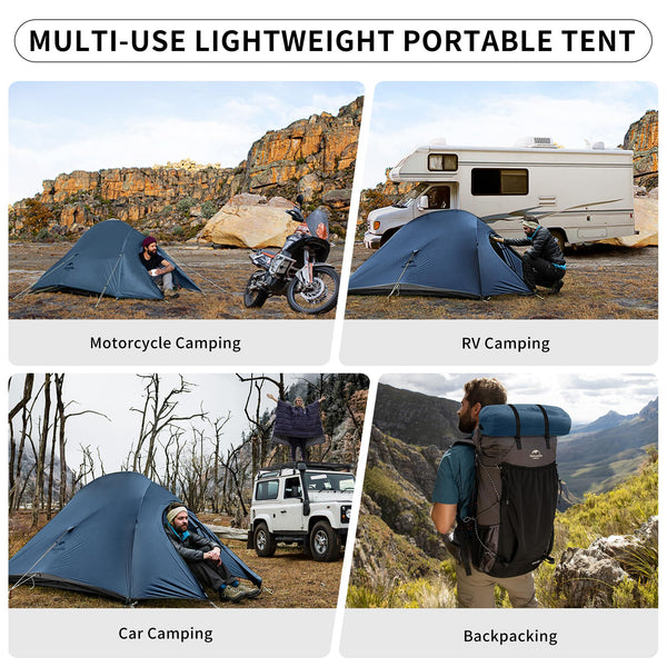 Naturehike Cloud up 2 Camping Tent 2 Man Backpacking Tent 3-4 Season Wild Country Tent Lightweight Dome Tent