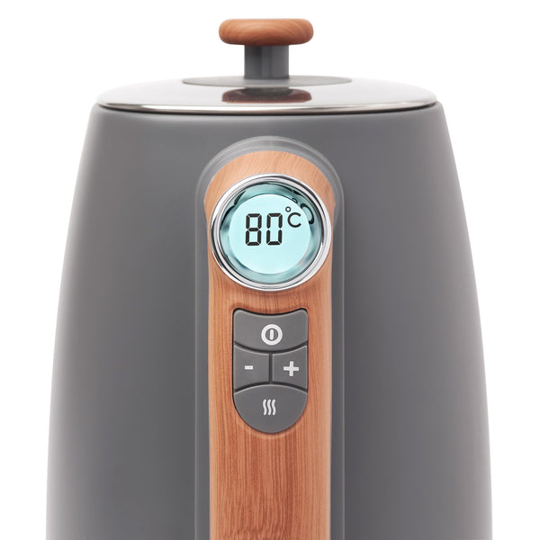 Haden Dorchester Temperature Control Kettle  1.7L Digital LCD Display - 3000W Fast Boil Cordless 360 Base BPA-Free and Easy to Clean