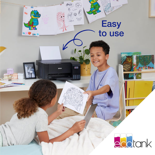 Epson EcoTank ET-2850 A4 Multifunction Air Print and Wi-Fi Ink Tank Printer with double sided printing, Up To 3 Years Of Ink Included