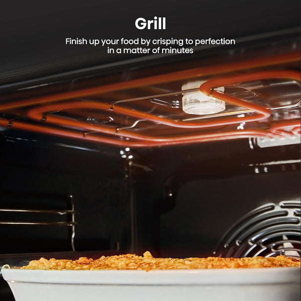 Hisense HDUKC60B 60cm Electric Cooker with Ceramic Hob-Black, A Rated Double Oven 50L/80L [Energy Class A]