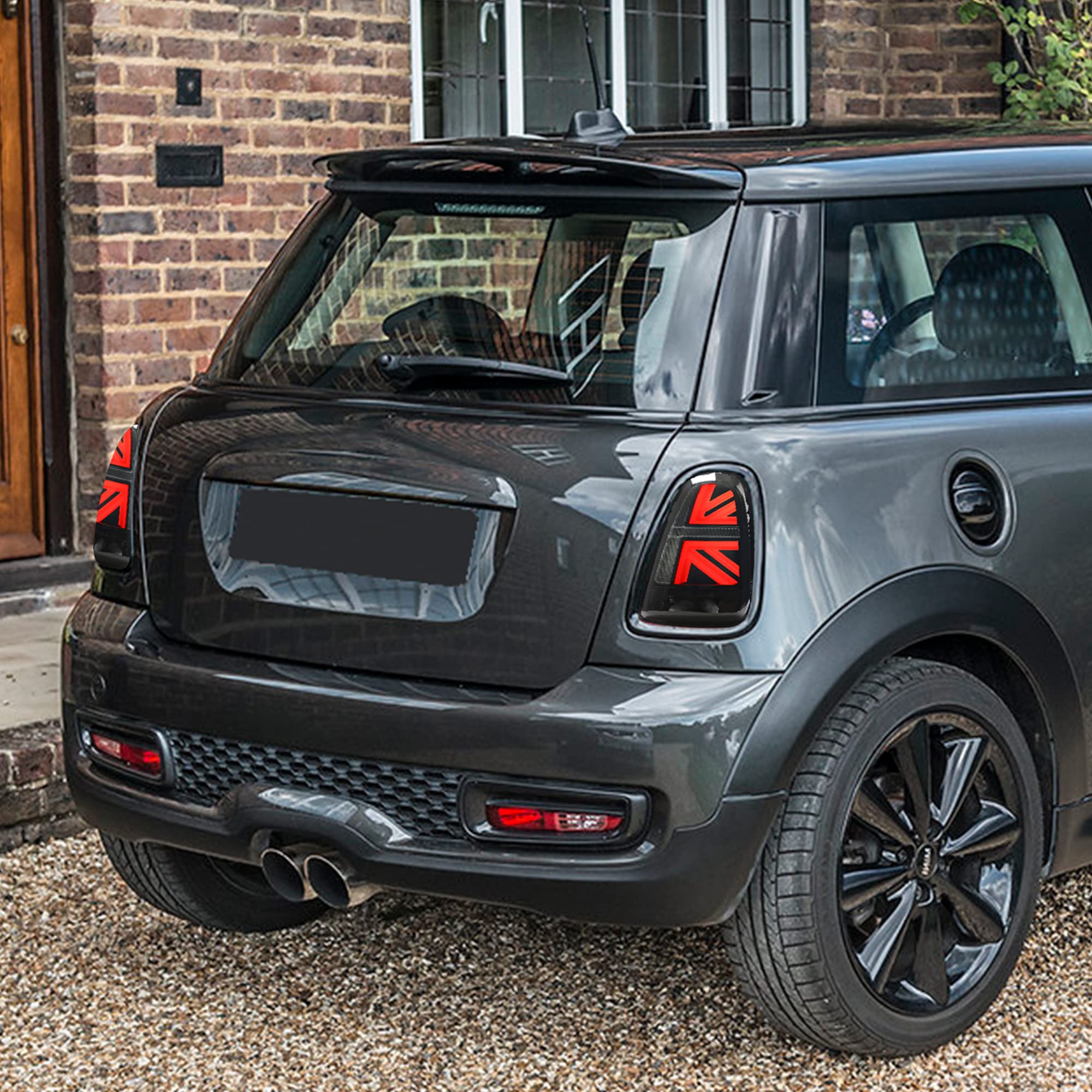 VLAND Tail Lights for Mini Cooper R56 R57 R58 R59 2007-2013 Rear Lights Lamp Assembly With Sequential Indicator and Welcome Lights(Smoked)