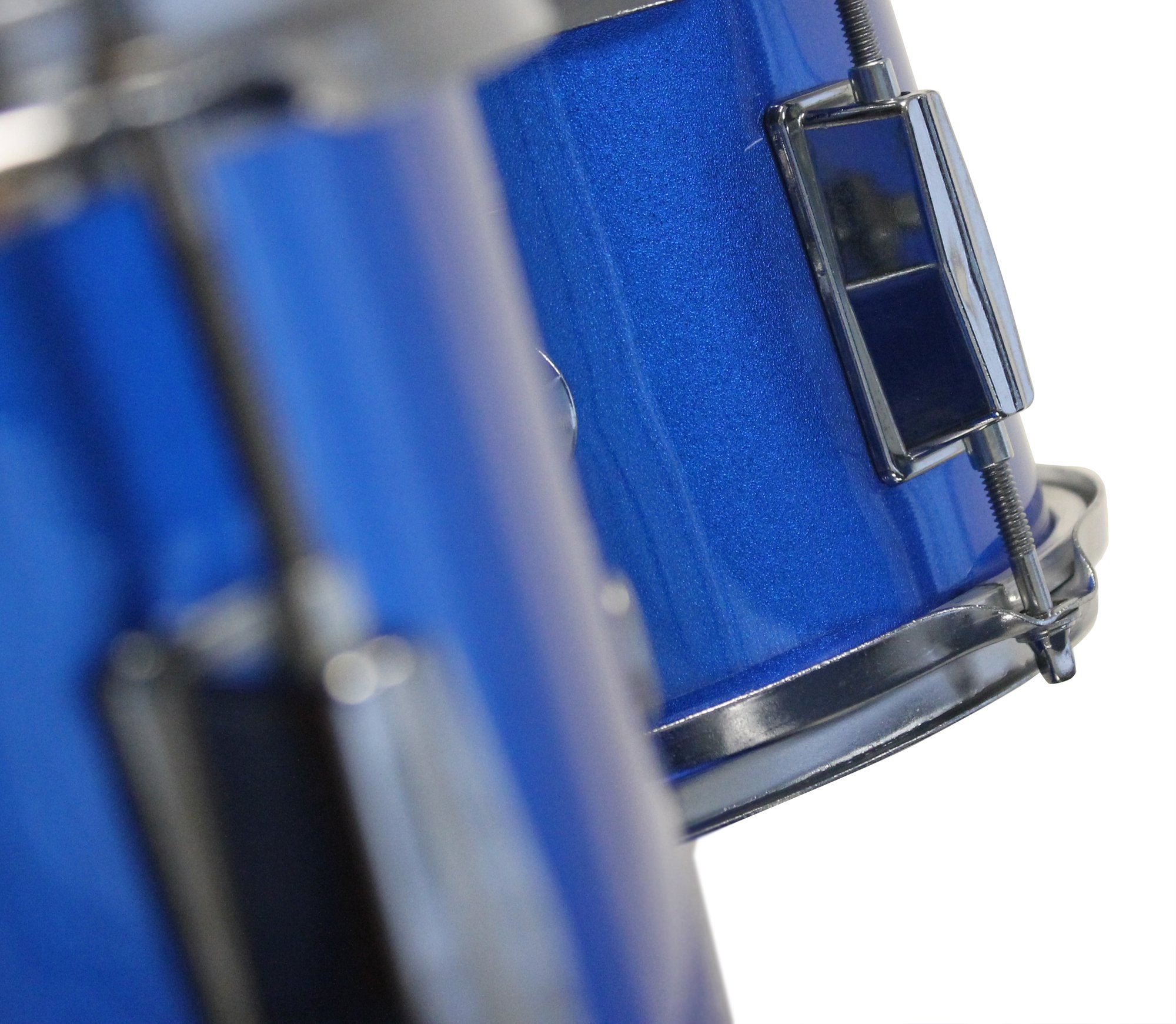 Music Alley DBJK02-BK Three Piece Junior Drum Kit for Kids with Cymbal Pedal Drum Stool and Drum Sticks Metallic Black 3 Piece