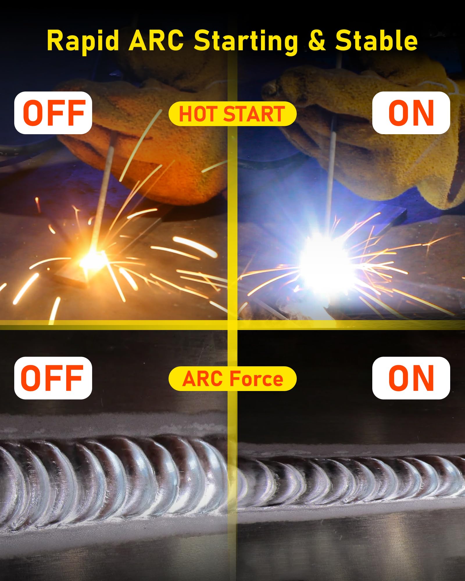 haxiaoer ARC Welder Machine 240V Full Kit - 140A 10 Welding Rods 2 in 1 MMA Lift TIG IGBT Stick Welder with Strap Digital Smart LCD Display Inverter Welding Machine Hot Start ARC Force VRD