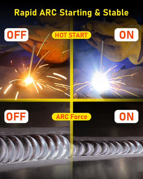 haxiaoer ARC Welder Machine 240V Full Kit - 140A 10 Welding Rods 2 in 1 MMA Lift TIG IGBT Stick Welder with Strap Digital Smart LCD Display Inverter Welding Machine Hot Start ARC Force VRD