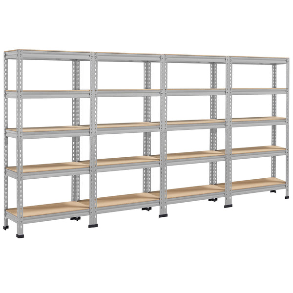 Yaheetech 5 Tier Garage Shelving Units, Heavy Duty Racking shelves, 150KG Per Shelf/750KG Capacity, 70cmx30cmx150cm（LxWxH,Dark Gray