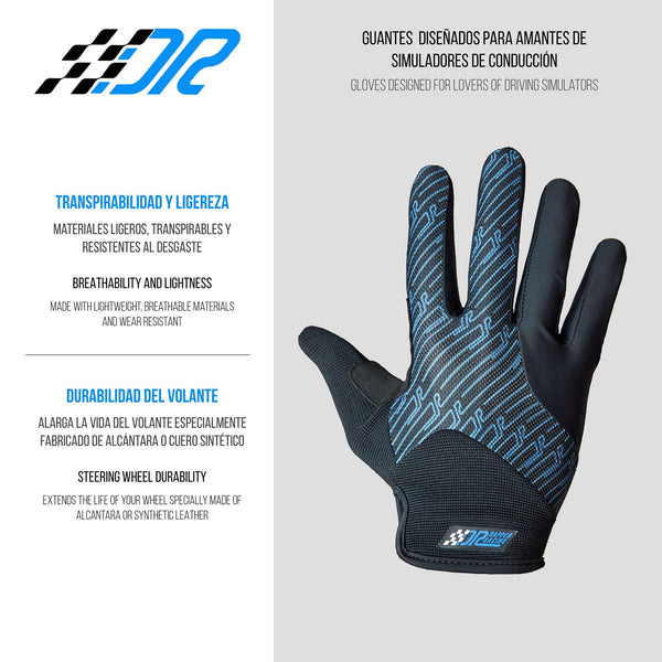 DAPPER RACING | SIMRACING Red Edition Gloves | Touchscreen Friendly | Palm Reinforcement | Non-slip Silicone for Optimal Grip | Lightweight and Breathable | Designed for Simracers