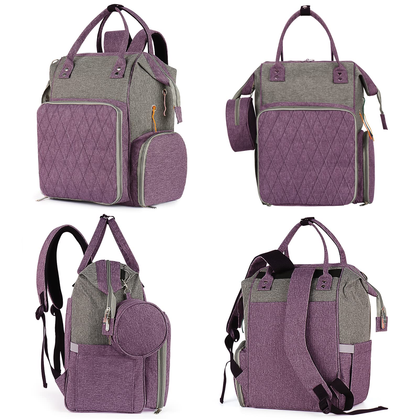 Aeelike Extra Large Knitting Bag Backpack, Yarn Storage Crochet Project Portable Travel Craft Bags with Compartments and Holes, Organiser for Women,