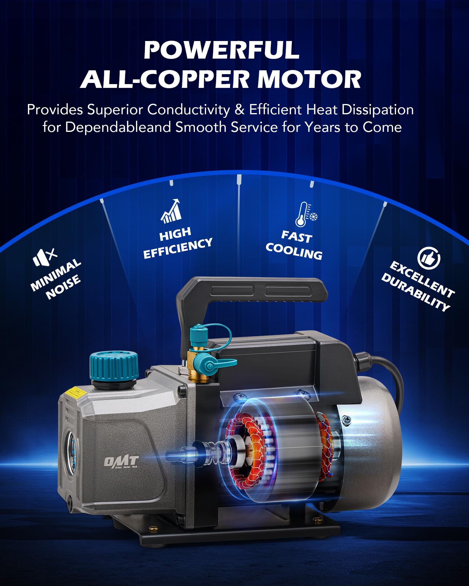 ORION MOTOR TECH 18.9 L Vacuum Chamber with Pump Kit, 3.5 cfm Vacuum Pump and Chamber Kit with Tempered Glass Lid 1.5 m Hose, Vacuum Degassing Chamber Kit for Stabilizing Wood Degassing Silicone Resin