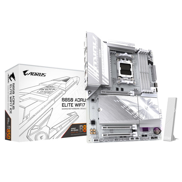 GIGABYTE B850 AORUS ELITE WIFI7 Motherboard - AMD Ryzen 9000 Series CPUs, 14+2+2 Phases Digital VRM, up to 8200MHz DDR5 (OC), 1xPCIe 5.0 + 2xPCIe 4.0 M.2, 2.5 LAN, WIFI 7, USB 3.2 Gen 2x2
