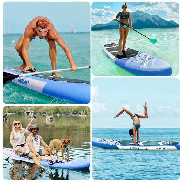 FBSPORT Inflatable Stand Up Paddle Boards,SUP Board,6" Thick Stand Up Paddle Boarding,Paddling Board for Youth & Adult,Surfboard,SUP with Adjustable Paddle/Backpack/Pump/Removable Fin