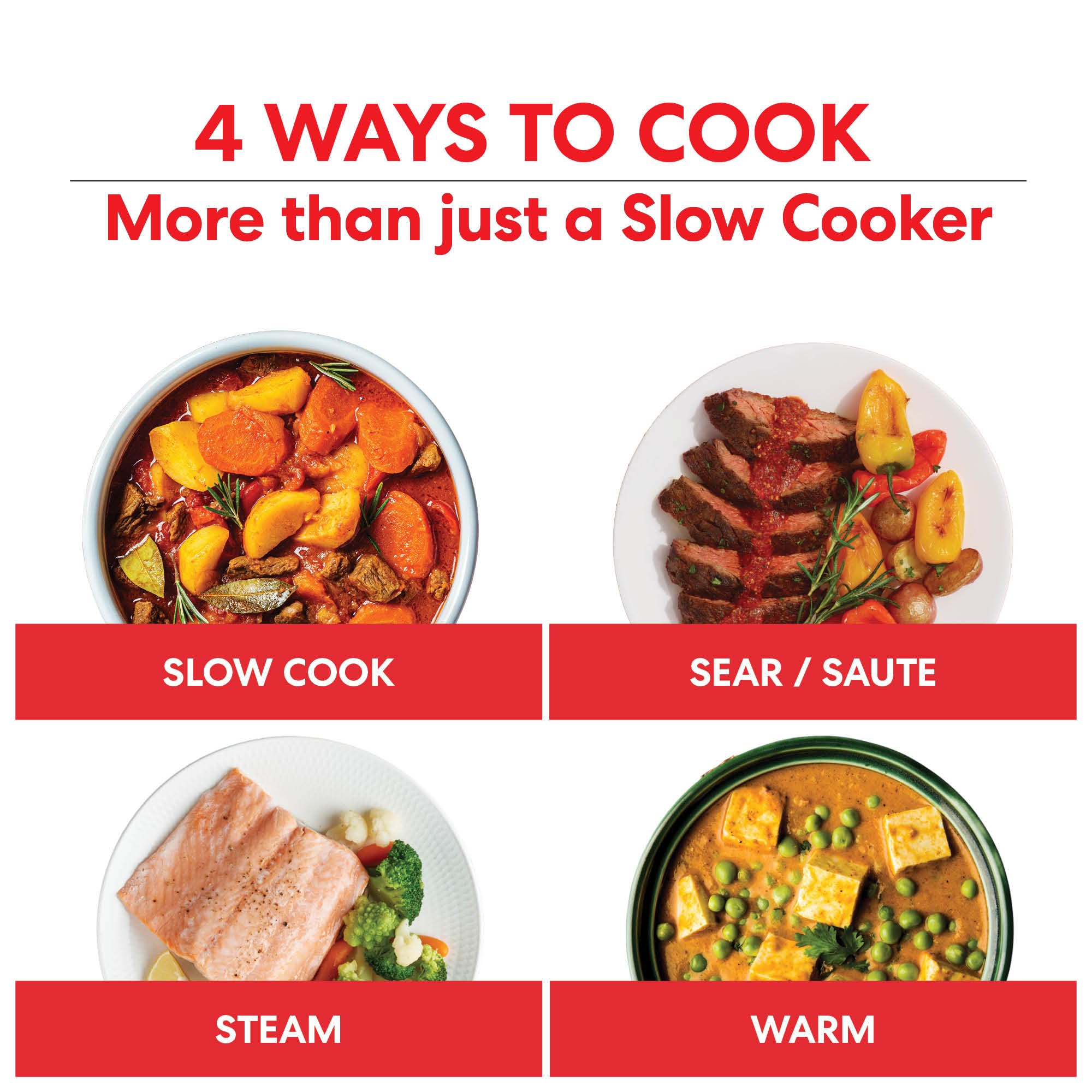 Instant Superior Slow Cooker - Digital Slow Cooker with Steamer, Saut?, Sear, Reheat and Keep Warm Functions, Removable Dishwasher Safe Pot - Up to 10