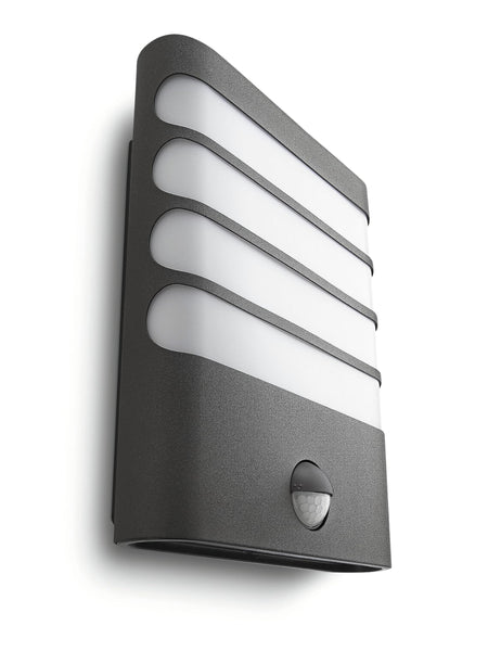 Philips myGarden Raccoon LED Wall Light with Motion Sensor [Anthracite] 3.5 W Integrated LED For Garden and Patio Lighting