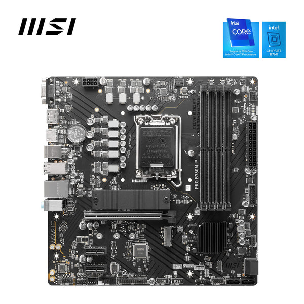 MSI B760 GAMING PLUS WIFI DDR4 Motherboard, ATX - Supports Intel 14th, 13th & 12th Gen Core Processors, LGA 1700 - DDR4 Memory Boost 5333+MHz/OC, 1x PCIe 4.0 x16, 2 x M.2 Gen4, 2.5G LAN, Wi-Fi 6E