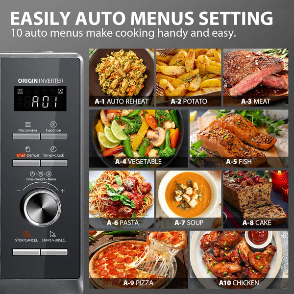TOSHIBA 26L Air Fry Auto Menu Combo 6-in-1 900W Microwave Oven With Steamer in Morandi Grey, Inverter, Chef defrost, Convection, Combi., Steam, Grill, 10 power levels, 10 Auto Menus, MW3-AC26SFI(MG)