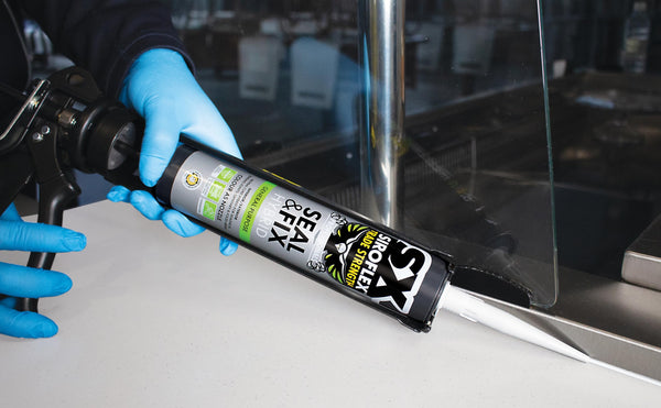 SX Trade Strength Black Seal and Fix - Universal Adhesive and Sealant - Hybrid Technology - Interior and Exterior - Water & Weather Resistant - Food Safe - 290ml