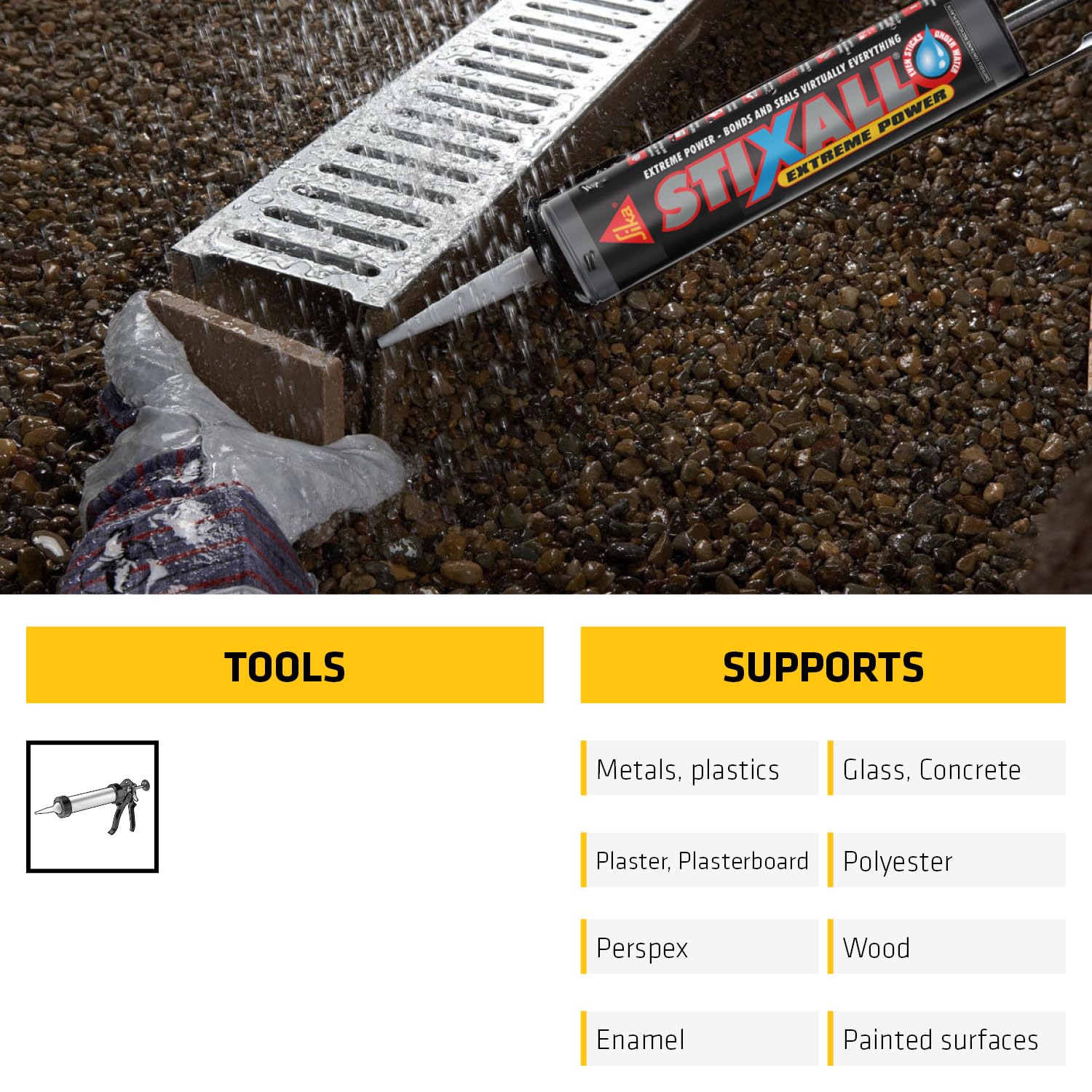 Sika Stixall – Extreme Power Sealant And Adhesive – Waterproof – Crystal Clear – 290ml