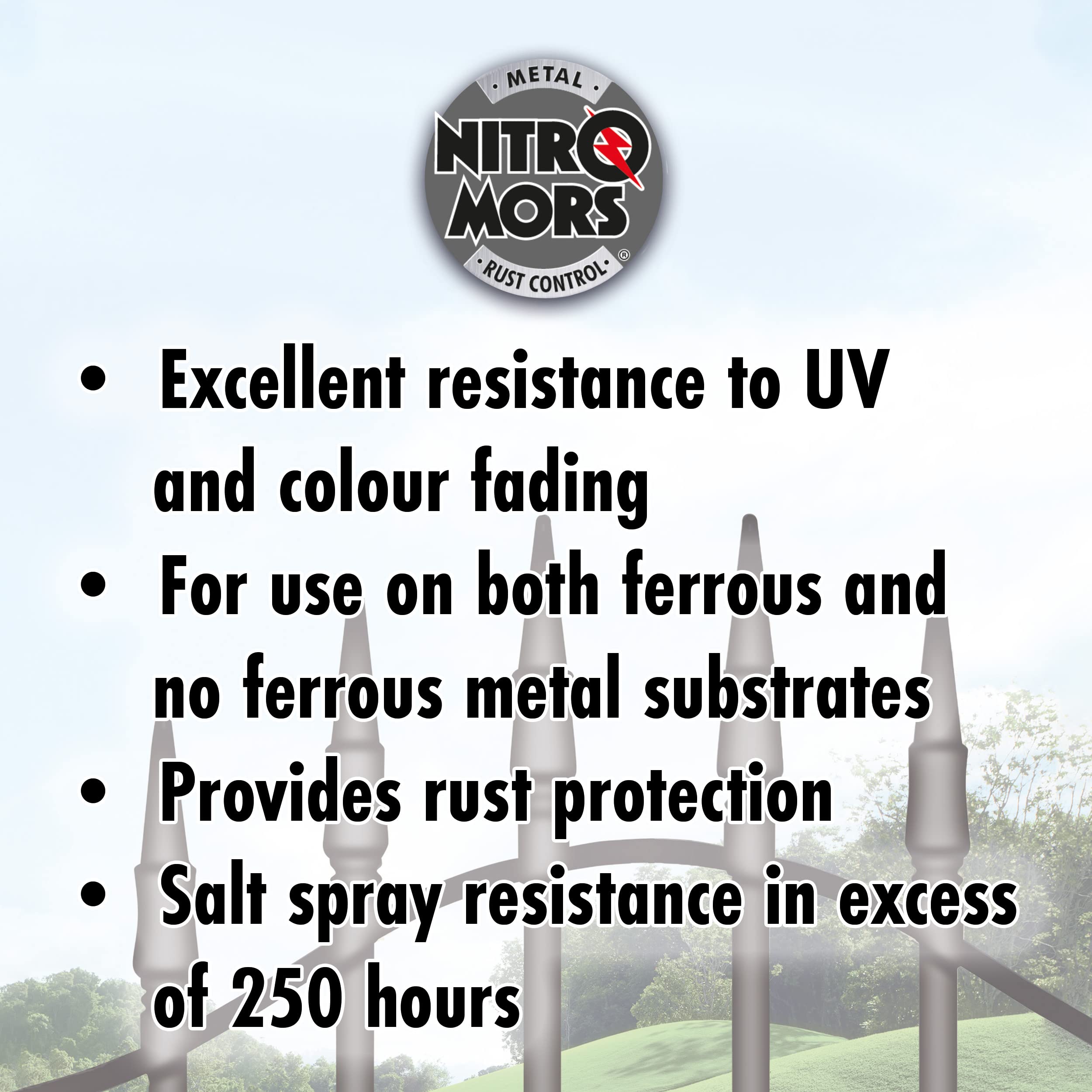 Nitromors Anti-Rust Metal Primer Fast Drying Rust Resistant for Water & Oil Based Topcoats, Red Oxide, 250 ml