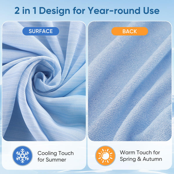 Marchpower Cooling Blanket, Bamboo Blankets 200x220cm Queen Size, Arc-chill Q-MAX>0.5 Cool Fiber Lightweight Summer Luxury Version Absorb Heat for