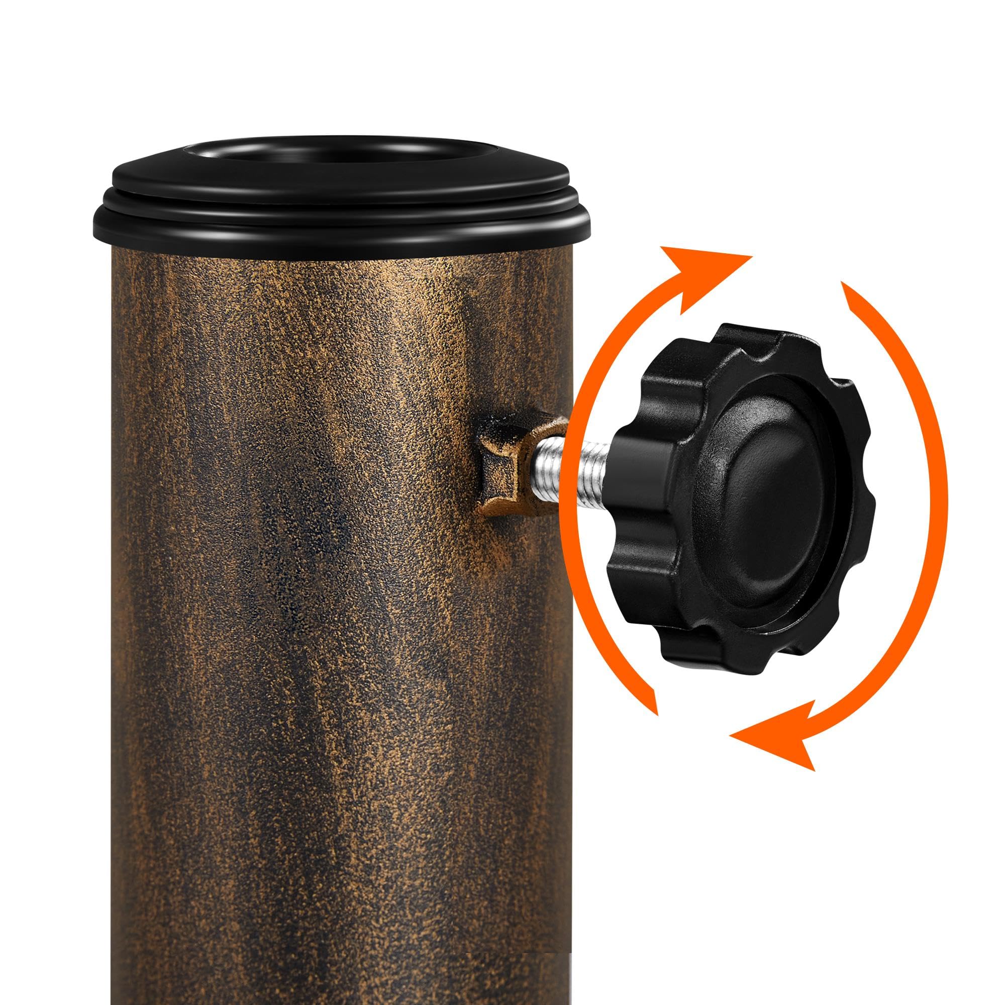 Yaheetech 10kg Patio Umbrella Stand Parasol Base Weight Heavy Duty Garden Parasol Stand Holder Round Iron Umbrella Base Stand Bronze