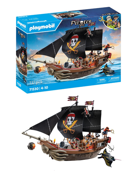 Large Pirate Ship with Crew