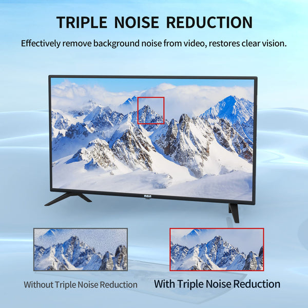 RCA RB24H2CU 24" inchFreeview HD TV DVB-T2/C/S2 Dolby Digital Audio, LED Backlighting Display, HDMI VGA PC SCART USB Travel Small TV for Motorhome and Campervan,Caravans,12 Volt