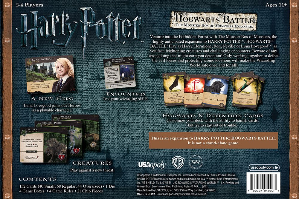 USAopoly, Harry Potter: Hogwarts Battle, Board Game, Ages 11+, 2-4 Players, 30-60 Minute Playing TIme