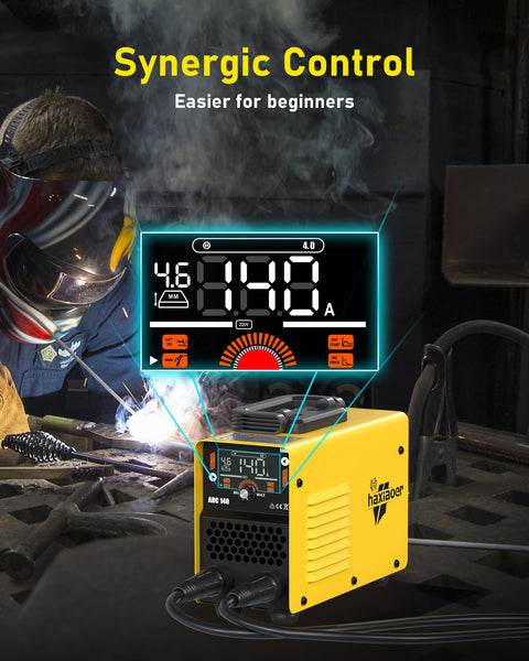 haxiaoer ARC Welder Machine 240V Full Kit - 140A 10 Welding Rods 2 in 1 MMA Lift TIG IGBT Stick Welder with Strap Digital Smart LCD Display Inverter Welding Machine Hot Start ARC Force VRD