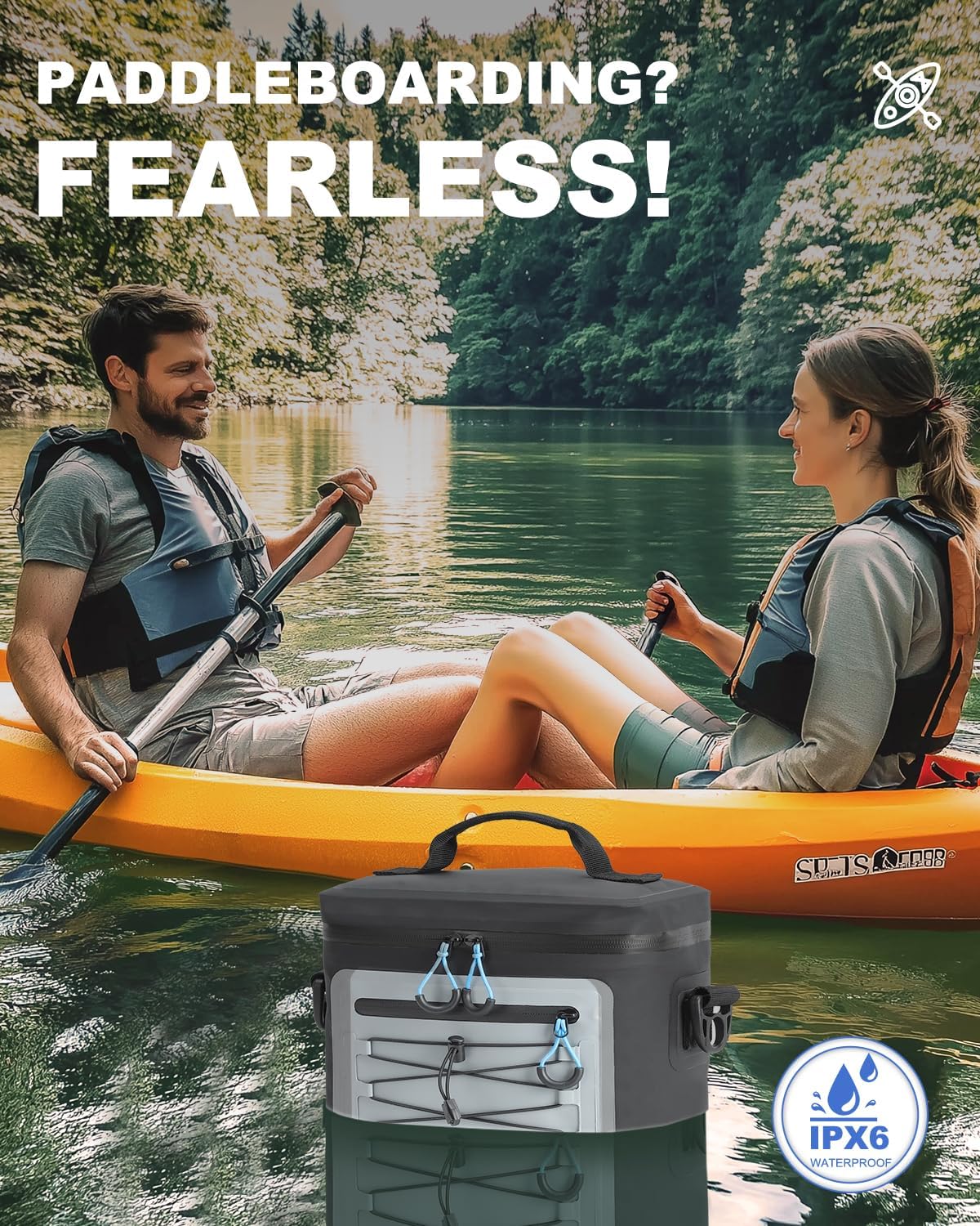 YULEEE 7/15/20L Insulated Cooler Bag - Large Multi-Functional Picnic Lunch Bag for Men & Women,Waterproof Leakproof Perfect for Beach, Family,Travel, Camping, Work,BBQ,and Outdoor Activities