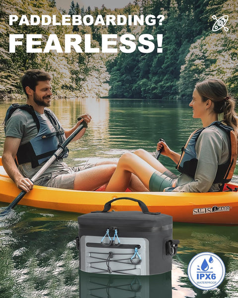 YULEEE 7/15/20L Insulated Cooler Bag - Large Multi-Functional Picnic Lunch Bag for Men & Women,Waterproof Leakproof Perfect for Beach, Family,Travel, Camping, Work,BBQ,and Outdoor Activities