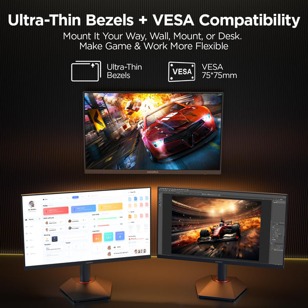 KOORUI 32 inch Curved Gaming Monitor,1440p(2560x1440),170Hz.1ms, 2K, QHD,VA 1500R, HDR10,Adaptive Sync, VESA & Eye Care Ultra-Thin Support DP/HDMI