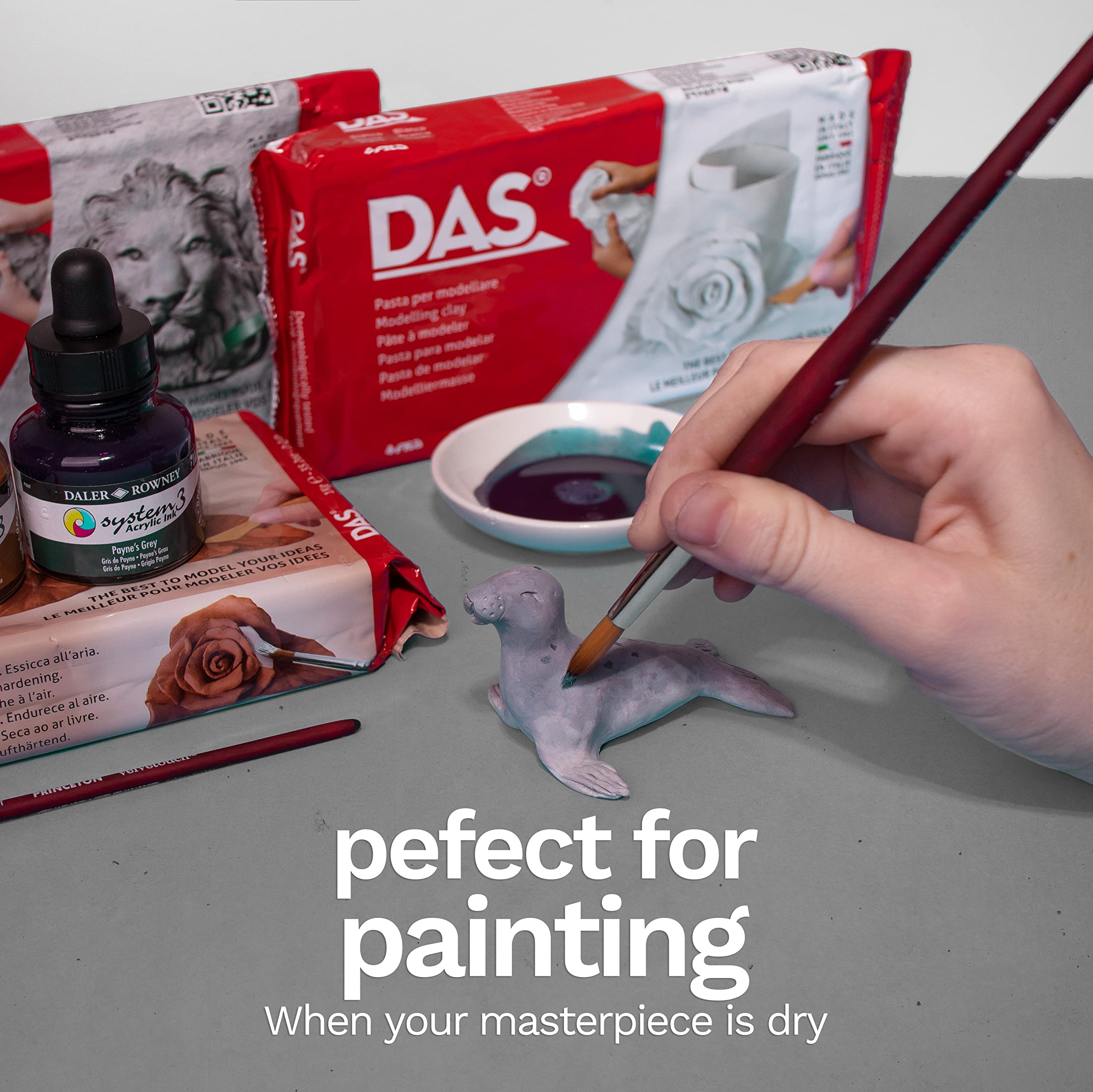 DAS Terracotta Air-Hardening 500g Modelling Clay, For Professionals & Hobbyists