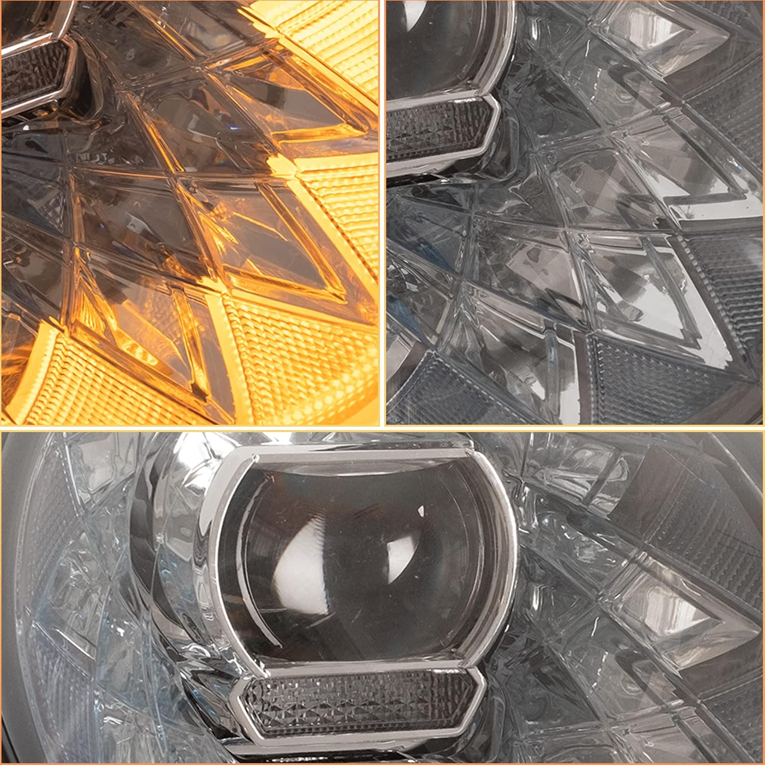 VLAND Full LED Headlight Compatible with Mini Clubman F54 & F55 F56 Hatch F57 convertible halogen 2014-2020, w/sequential indicator, Driver & Passenger Side, RHD