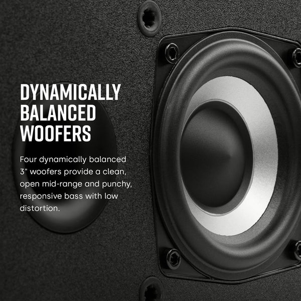 Polk Audio Polk Monitor MXT60 Compact Tower Speaker, HiFi and Home Cinema Speaker, Hi-Res Certified, Dolby Atmos and DTS:X Compatible (1 piece)