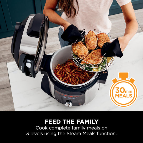 Ninja Foodi MAX 14-in-1 SmartLid Multi Cooker, 7.5L Electric Pressure Cooker & Air Fryer, Combi-Steam, Slow Cook, Bake, Grill, Copper/Black Amazon Exclusive OL650UKCP