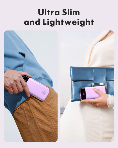 Charmast Power Bank 20000mAh with built-in Cables,Fast Charging 20W PD QC Quick Charge Portable Charger USB C compatiable with Smartphones Tablets and More