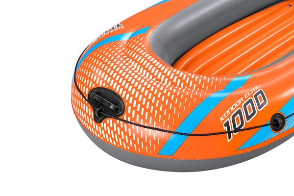 Bestway Inflatable Boat, Kondor Elite 2000, One-man Raft Heavy Duty Handles, Interlocking Valves, Multiple Sizes