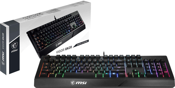 MSI Vigor GK71 Sonic Mechanical Gaming Keyboard (UK Layout) - MSI Sonic Red Switches (Linear), Ergonomic Keycaps, Anti-slip Base, Per-key RGB Mystic Light, USB 2.0 - Full-Sized