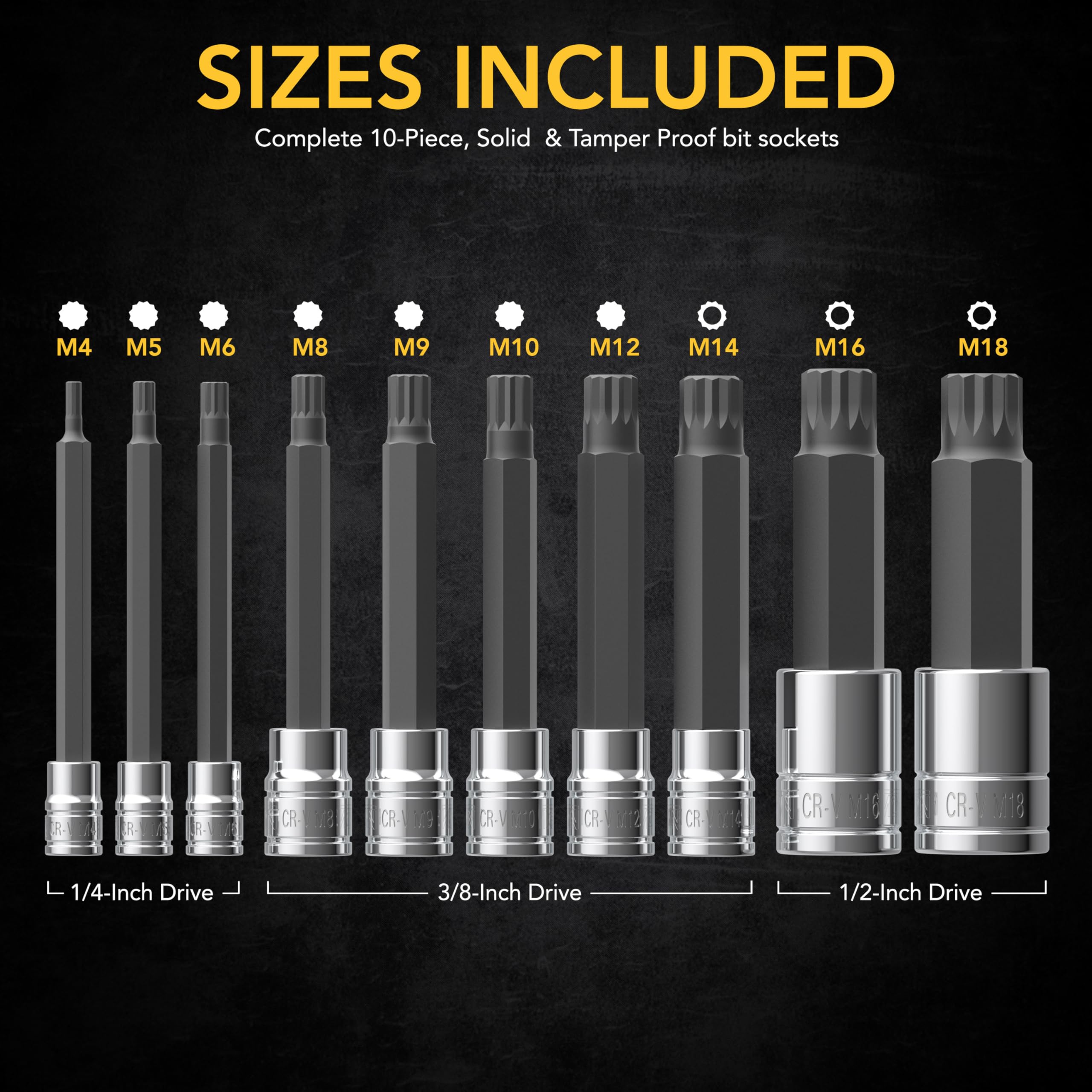 LEXIVON Master HEX Bit Socket Set, Premium S2 Alloy Steel | Complete 32-Piece, SAE and Metric Set | Enhanced Storage Case (LX-144)