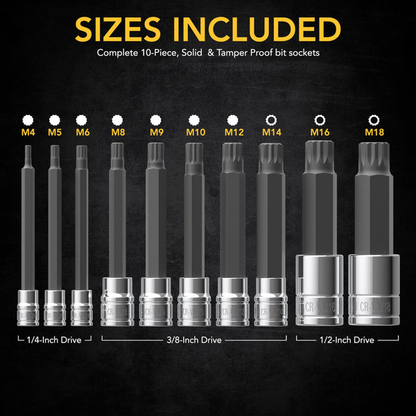 LEXIVON Master HEX Bit Socket Set, Premium S2 Alloy Steel | Complete 32-Piece, SAE and Metric Set | Enhanced Storage Case (LX-144)