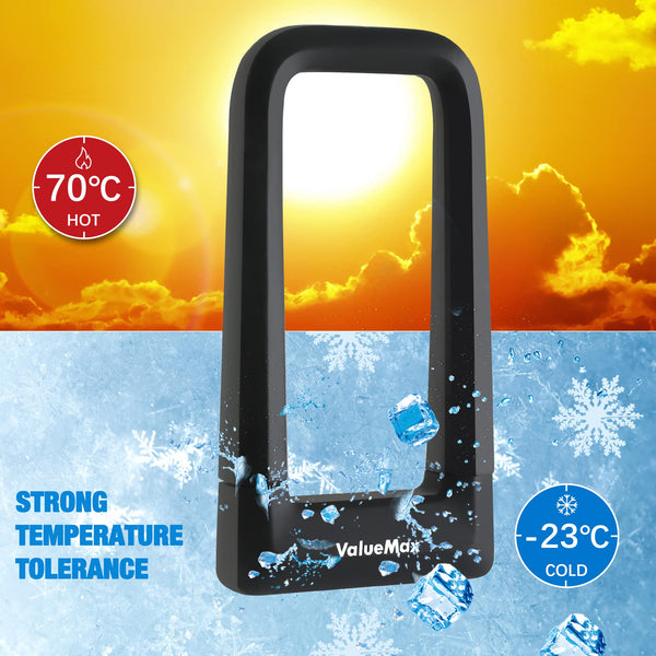 ValueMax Bike Lock, High Security Bike U Lock 17mm, with Sturdy Mounting Bracket and Keys, D Cycling Lock for Bicycles/Motorcycles/Scooters/Collapsible Doors