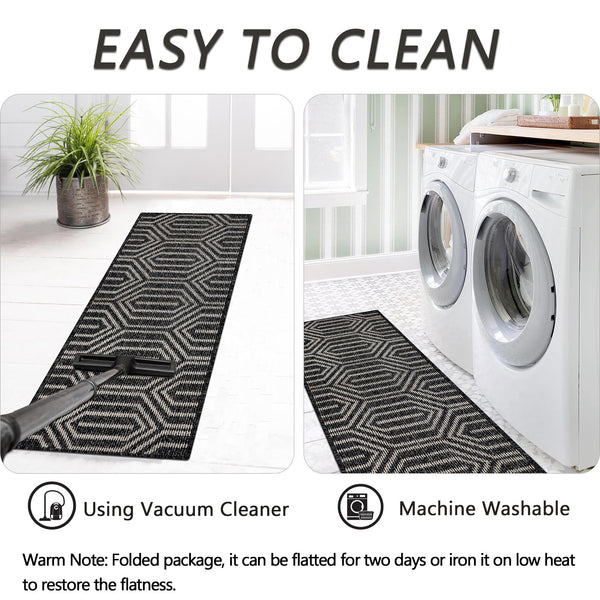 Cekene Runner Rugs for Hallway Non Slip 65x300cm Hall Carpet Runner Washable Extra Long Low Profile Floor Rug Runner for Kitchen Hallway Entryway