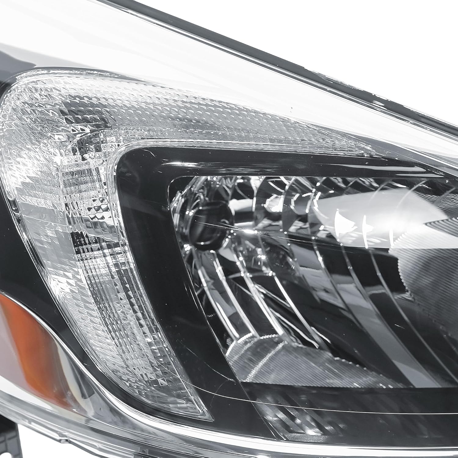 LONGLING Replacement Driver Right Side O/S Headlight Head Lamp Electric Adjustment with DRL 6 pins for Vauxhall Vivaro 2014-2019