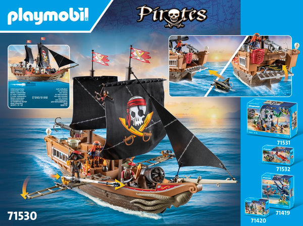 Large Pirate Ship with Crew