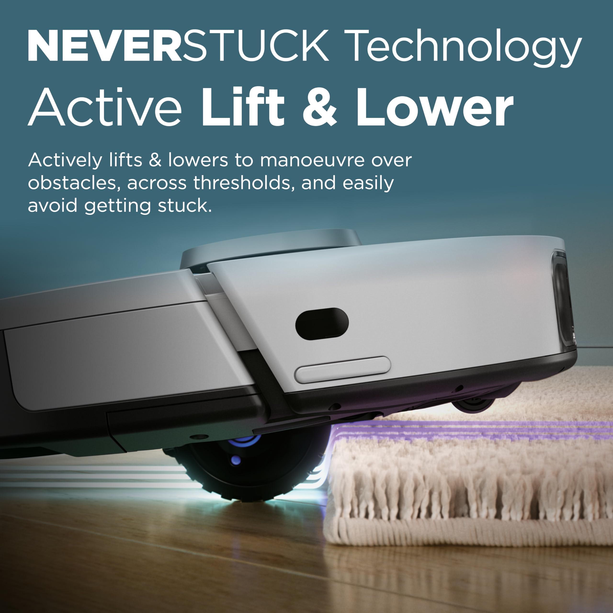 Shark PowerDetect Robot Vacuum with 60-Day Self-emptying Base - Anti-odour - For Carpets, Hard Floors and Pet Hair - 3D LiDAR Navigation - Wi-Fi / App - Odour Cartridge and 2 Brushes Incl. - Black