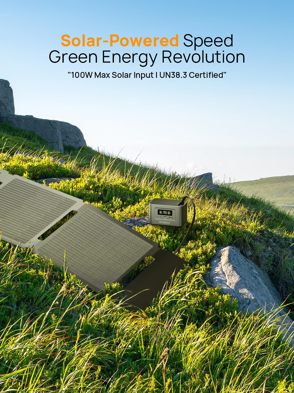 AFERIY 400W Portable Power Station 256Wh LiFePO4 Battery 1.5-hour Fast Charging, 5 Ports, Pure Sine Wave 230V Output, UPS Power Supply for Outdoor Camping and Emergency Backup