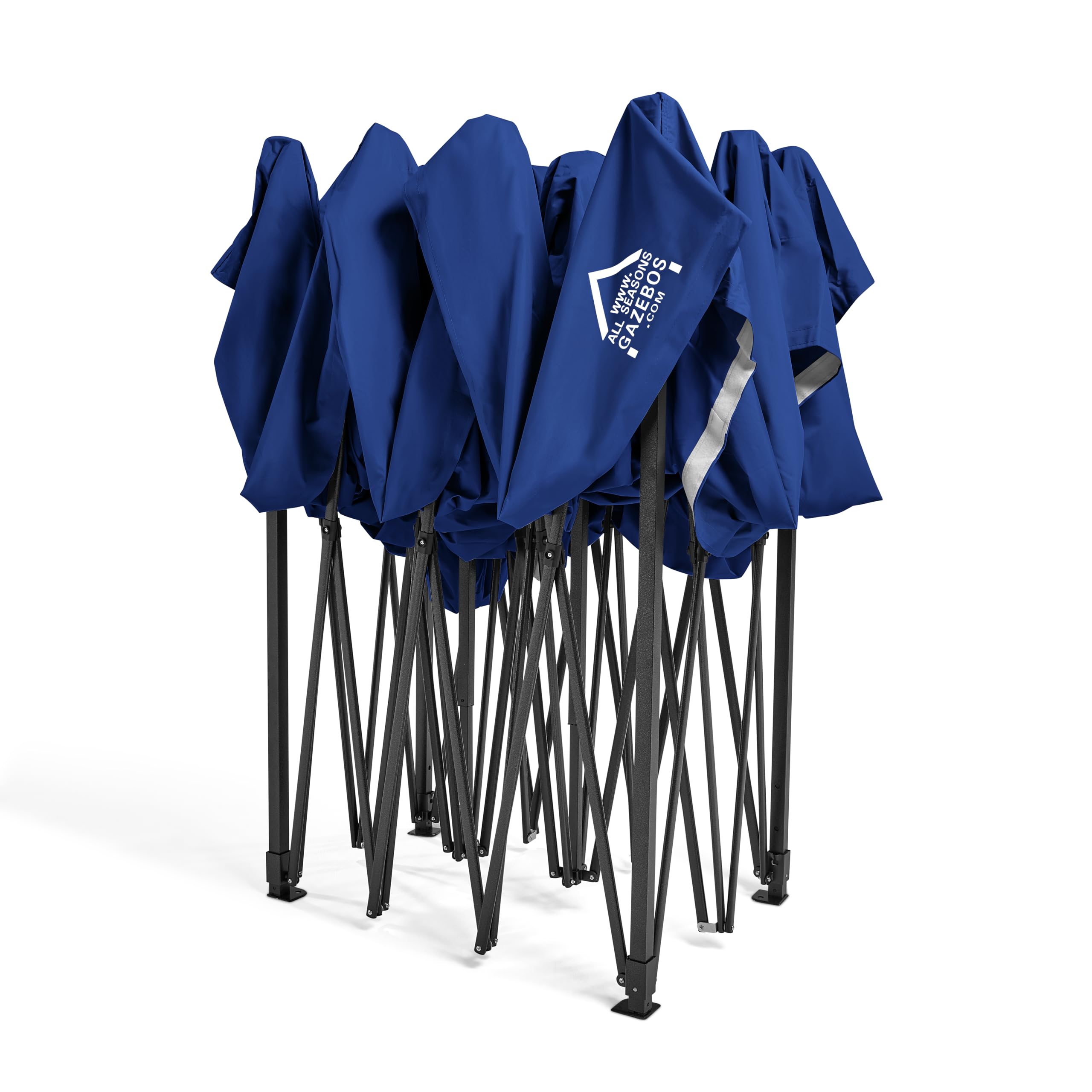 All Seasons Gazebos | 3x2m Pop Up Gazebo with 4 Side Walls & Accessory Pack | Heavy Duty, Fully Waterproof, High Grade Materials (Navy)